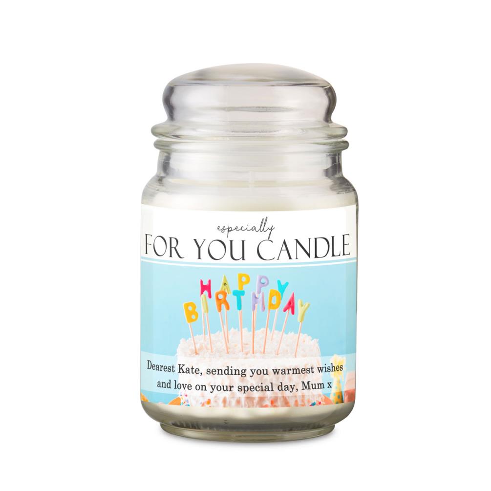 Personalised Happy Birthday Large Scented Jar Candle £17.99